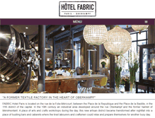 Tablet Screenshot of hotelfabric.com